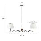 Sunlit Squiggle 2-Arm Pendant Light by Modway