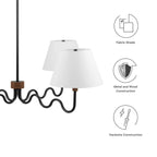 Sunlit Squiggle 4-Arm Pendant Light by Modway