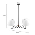 Sunlit Squiggle 4-Arm Pendant Light by Modway