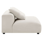 Solace 4-Piece Modular Upholstered Fabric Sectional Sofa With Ottoman by Modway