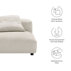 Solace Modular Upholstered Fabric Armless Chair by Modway