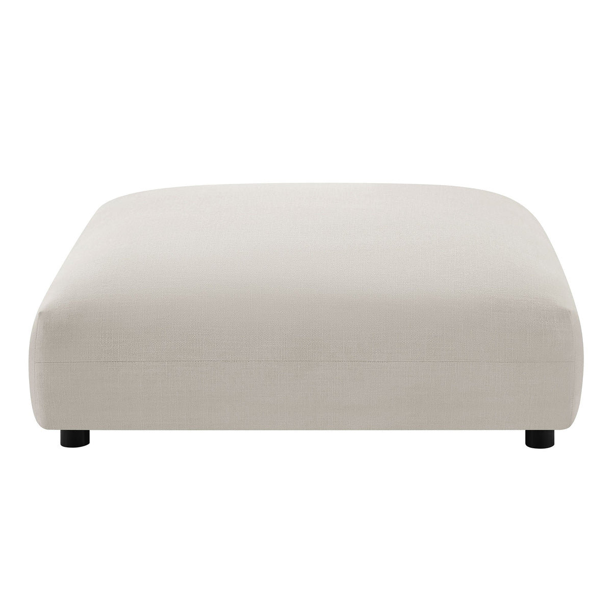 Solace Modular Upholstered Fabric Armless Chair and Ottoman Set by Modway