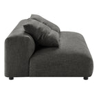 Solace Modular Upholstered Fabric Armless Loveseat and Ottoman Set by Modway