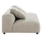 Solace Modular Upholstered Fabric Armless Loveseat and Ottoman Set by Modway