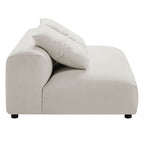 Solace Modular Upholstered Fabric Armless Loveseat and Ottoman Set by Modway