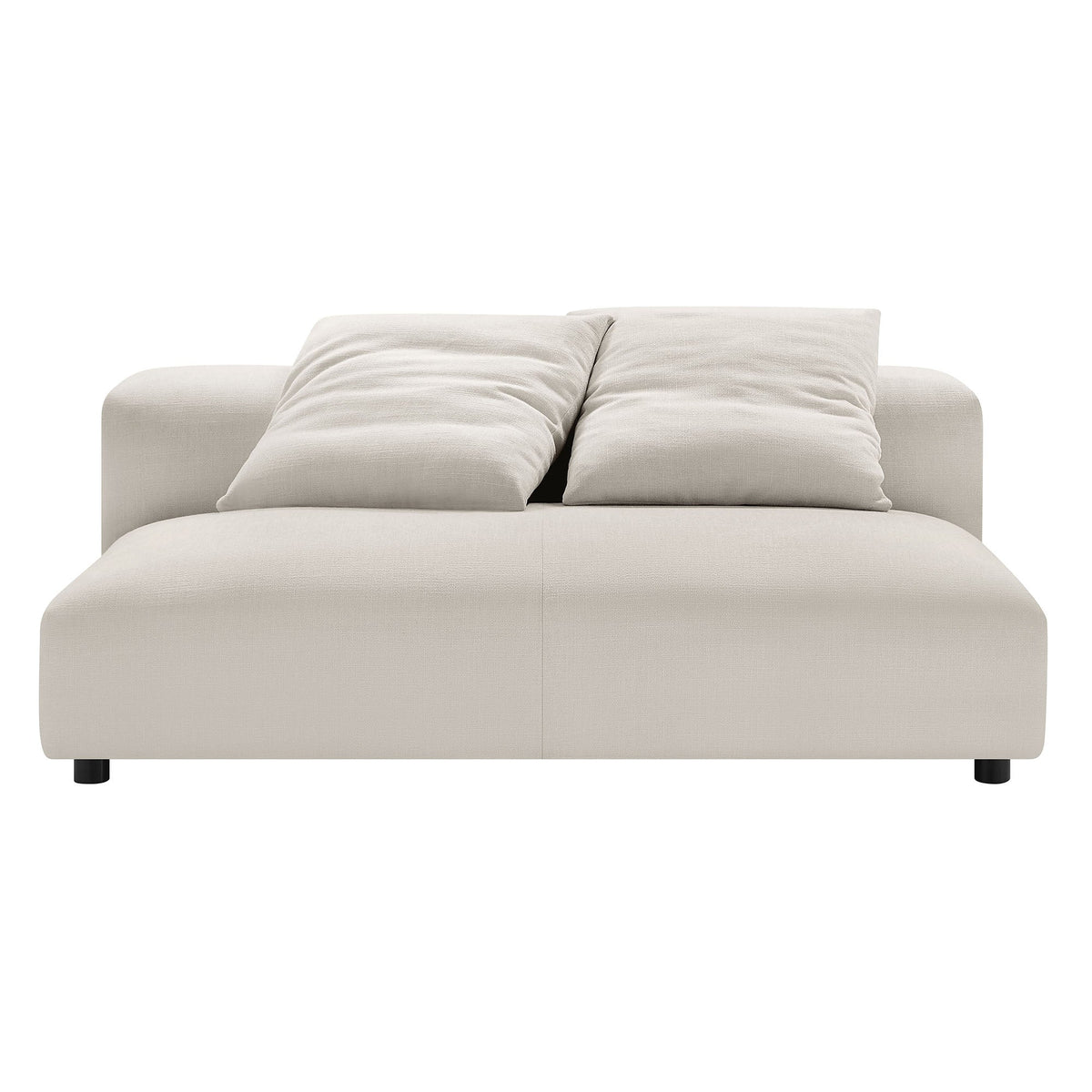 Solace Modular Upholstered Fabric Armless Loveseat and Ottoman Set by Modway