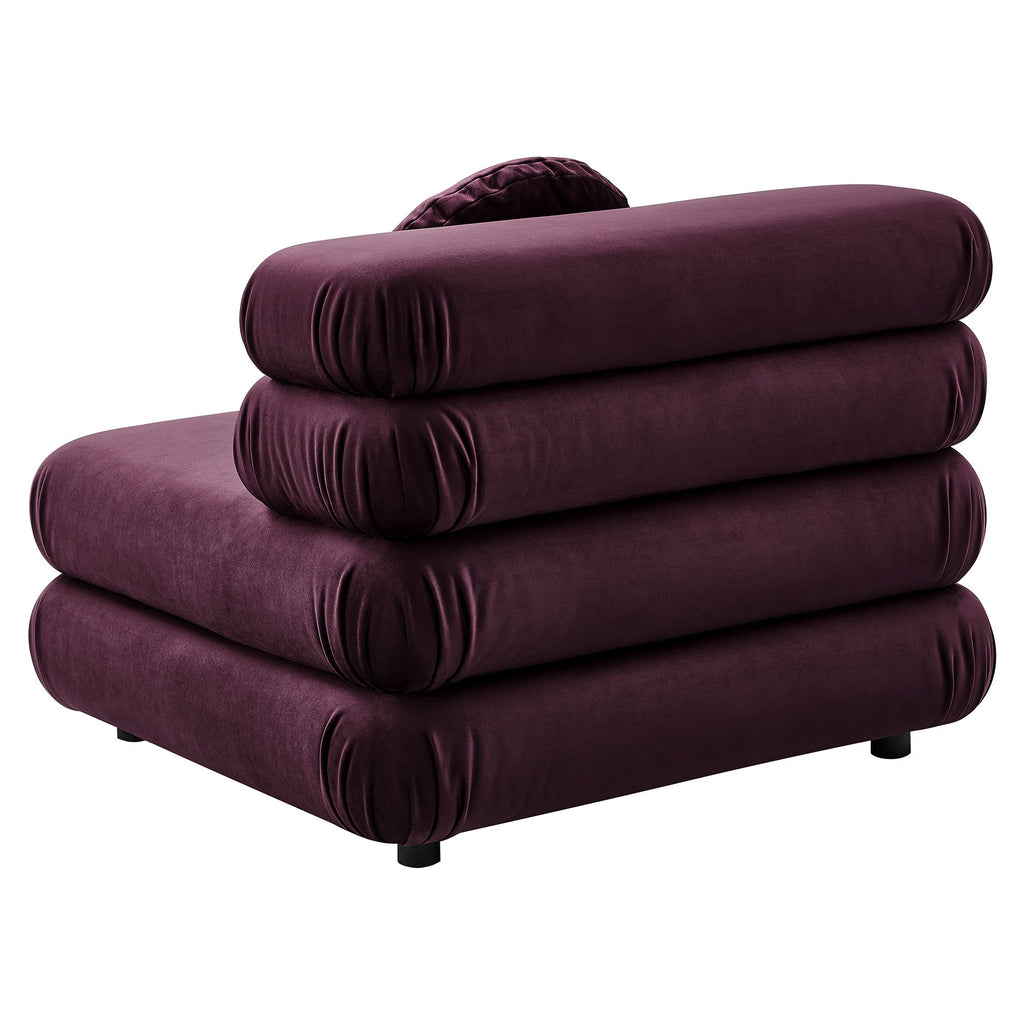 Jubilee Modular Performance Velvet Armless Chair by Modway