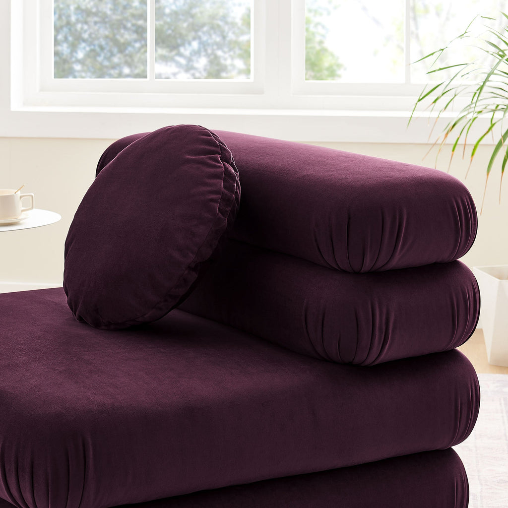 Jubilee Modular Performance Velvet Armless Chair by Modway