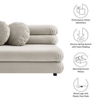Jubilee Modular Performance Velvet Armless Loveseat by Modway