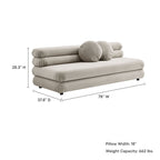 Jubilee Modular Performance Velvet Armless Loveseat by Modway