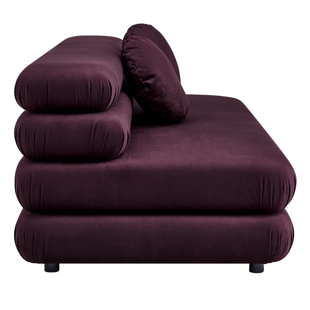 Jubilee Modular Performance Velvet Armless Loveseat by Modway