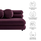 Jubilee Modular Performance Velvet Armless Loveseat by Modway