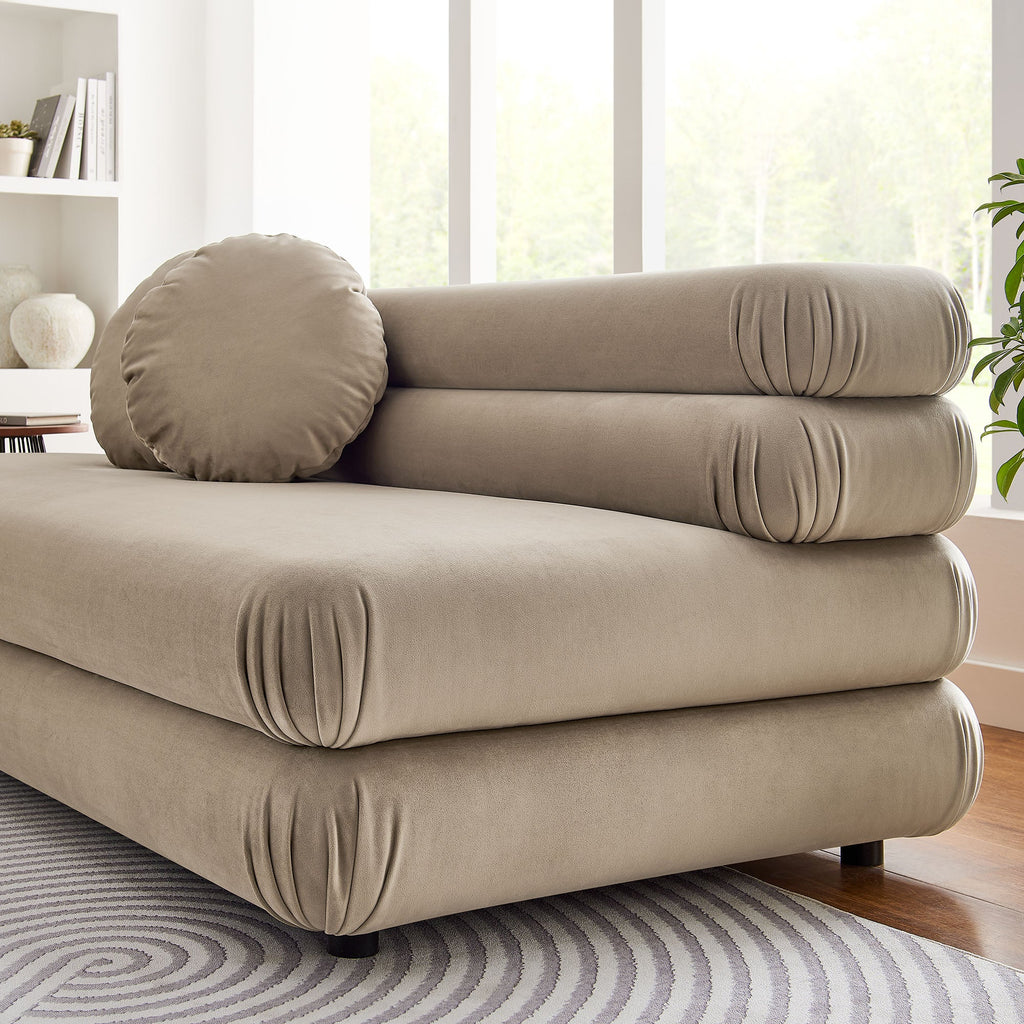 Jubilee Modular Performance Velvet Armless Loveseat by Modway