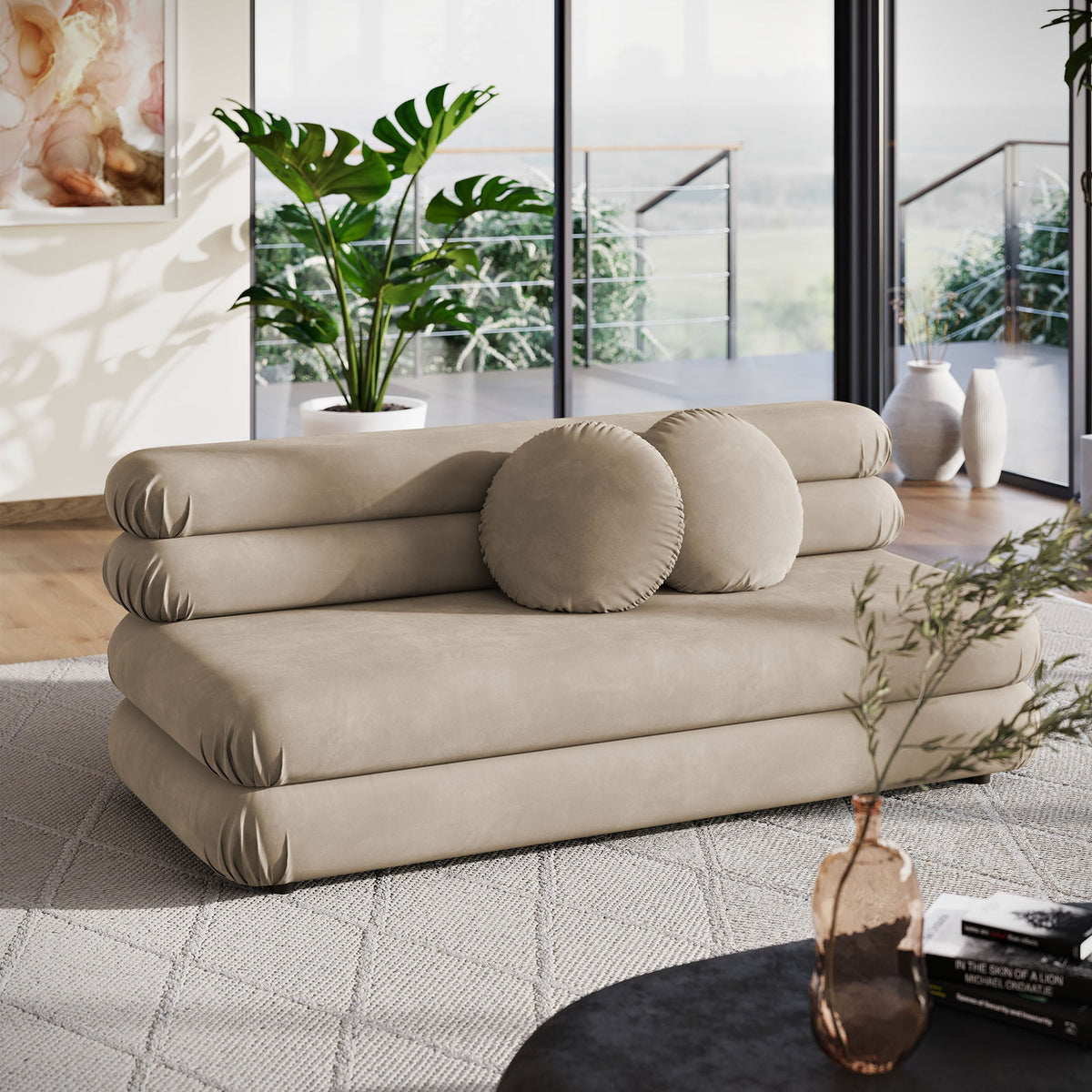 Jubilee Modular Performance Velvet Armless Loveseat by Modway