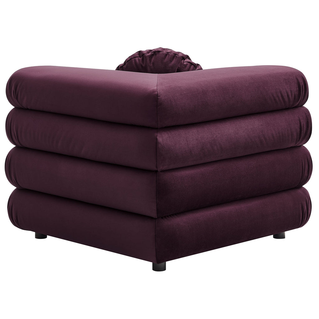 Jubilee 5-Piece Modular Performance Velvet Sectional Sofa by Modway