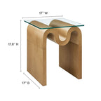 Ondine Glass Top Side Table by Modway