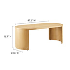 Aspect Oval Wood Coffee Table by Modway