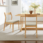 Solara Fabric Wood Dining Side Chairs Set of 2 by Modway