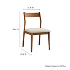 Solara 7-Piece Wood Dining Set with Fabric Upholstered Armchairs by Modway