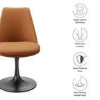 Lippa Swivel Dining Vegan Leather Side Chair by Modway