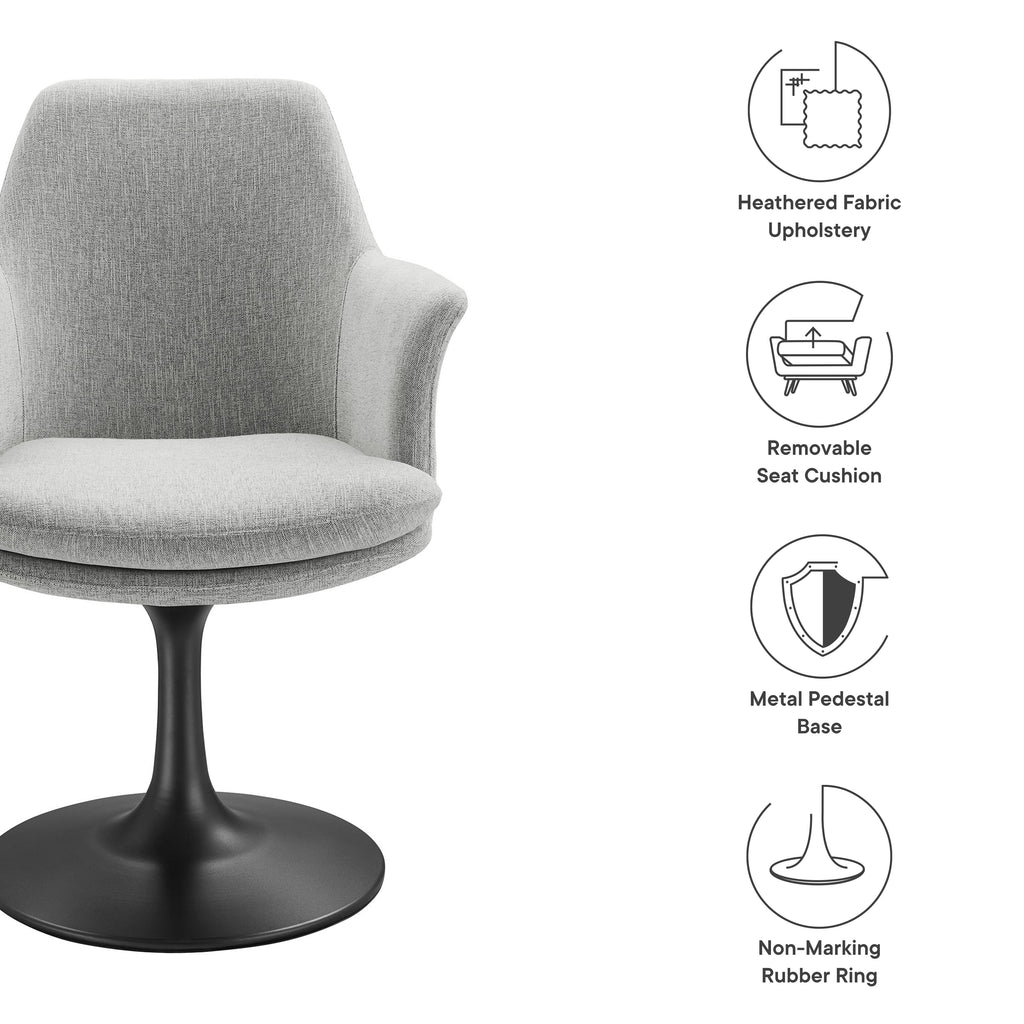 Lippa Swivel Dining Upholstered Armchair by Modway