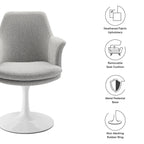 Lippa Swivel Dining Upholstered Armchair by Modway