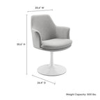Lippa Swivel Dining Upholstered Armchair by Modway
