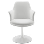 Lippa Swivel Dining Vegan Leather Armchair by Modway