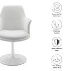 Lippa Swivel Dining Vegan Leather Armchair by Modway