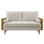 Kellan Heathered Weave Fabric Loveseat by Modway