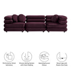 Jubilee 3-Piece Modular Performance Velvet Sectional Sofa by Modway