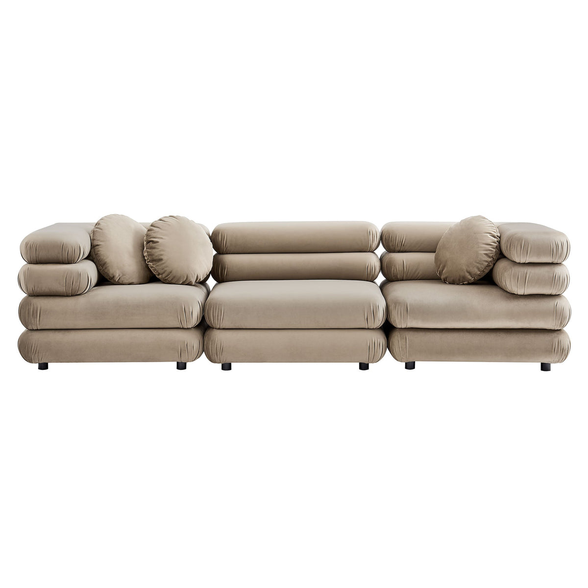 Jubilee 3-Piece Modular Performance Velvet Sectional Sofa by Modway