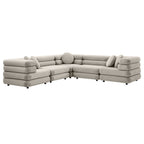 Jubilee 5-Piece Modular Performance Velvet Sectional Sofa by Modway