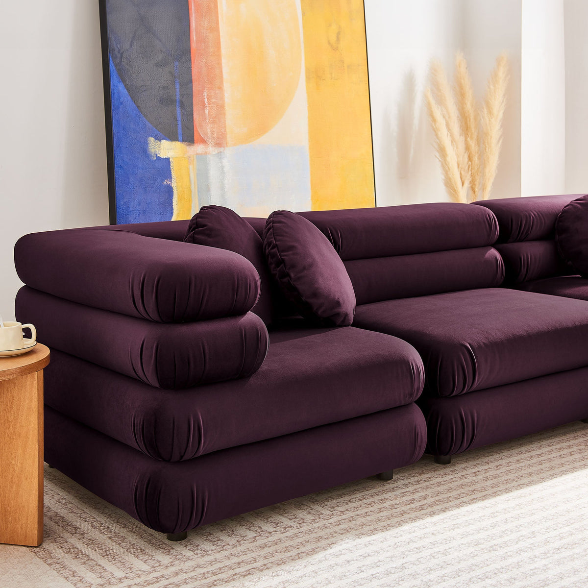 Jubilee 5-Piece Modular Performance Velvet Sectional Sofa by Modway