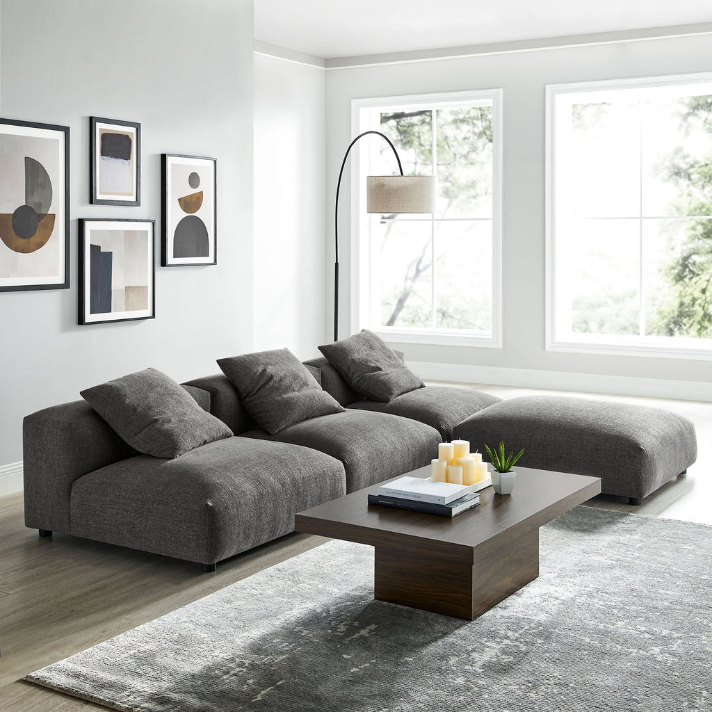 Solace 4-Piece Modular Upholstered Fabric Sectional Sofa by Modway