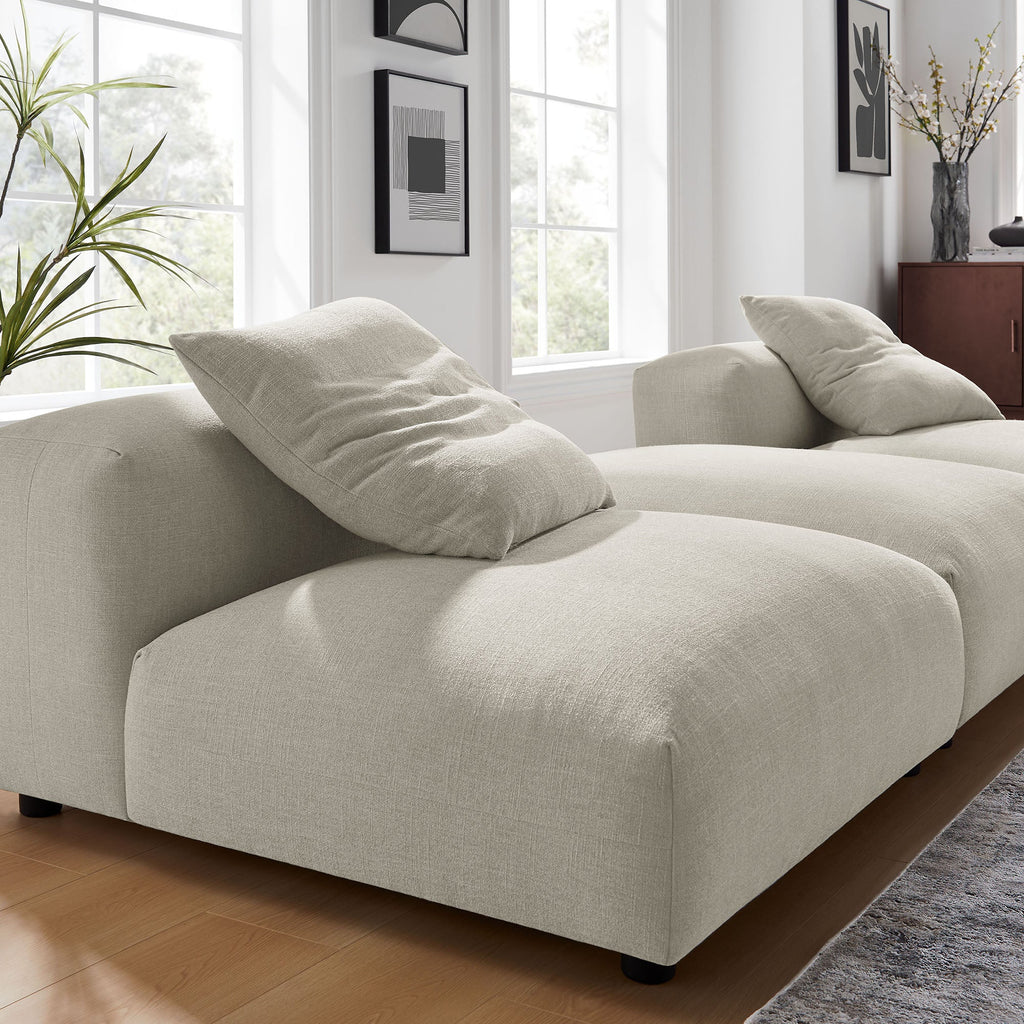 Solace 3-Piece Modular Upholstered Fabric Sectional Sofa by Modway
