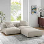 Solace 3-Piece Modular Upholstered Fabric Sectional Sofa by Modway