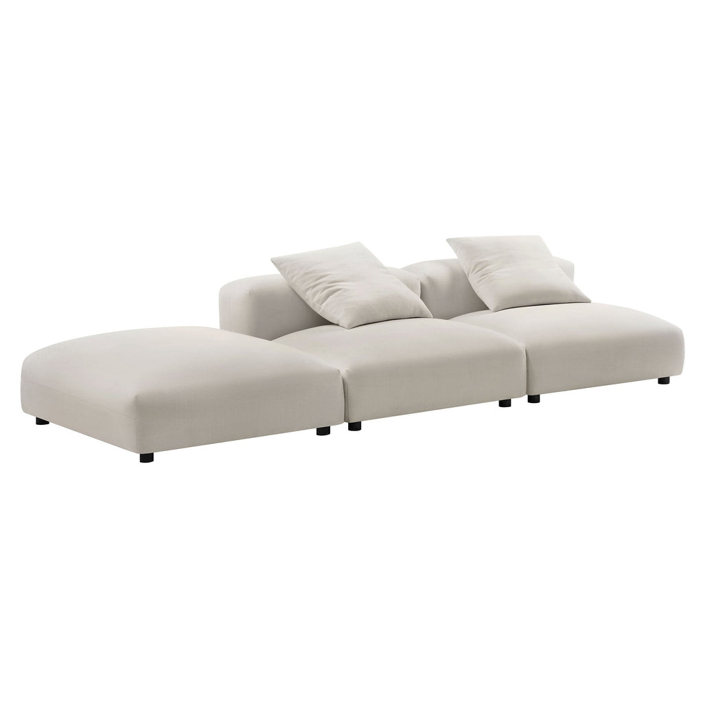 Solace 3-Piece Modular Upholstered Fabric Sectional Sofa by Modway