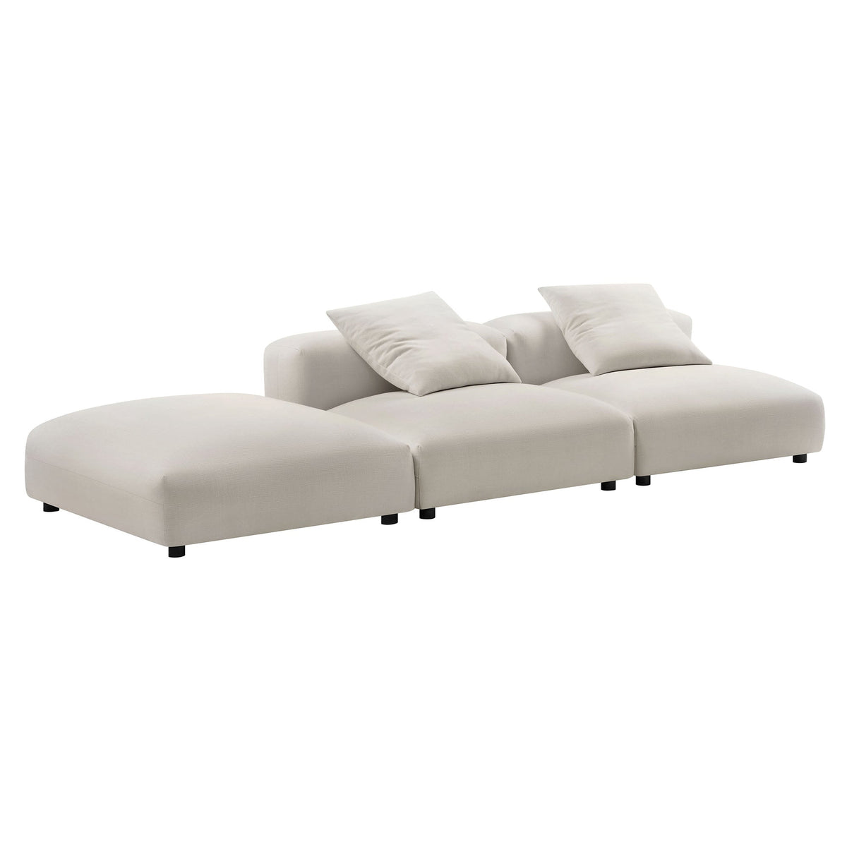Solace 3-Piece Modular Upholstered Fabric Sectional Sofa by Modway