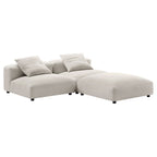 Solace 3-Piece Modular Upholstered Fabric Sectional Sofa by Modway