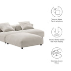 Solace 3-Piece Modular Upholstered Fabric Sectional Sofa by Modway