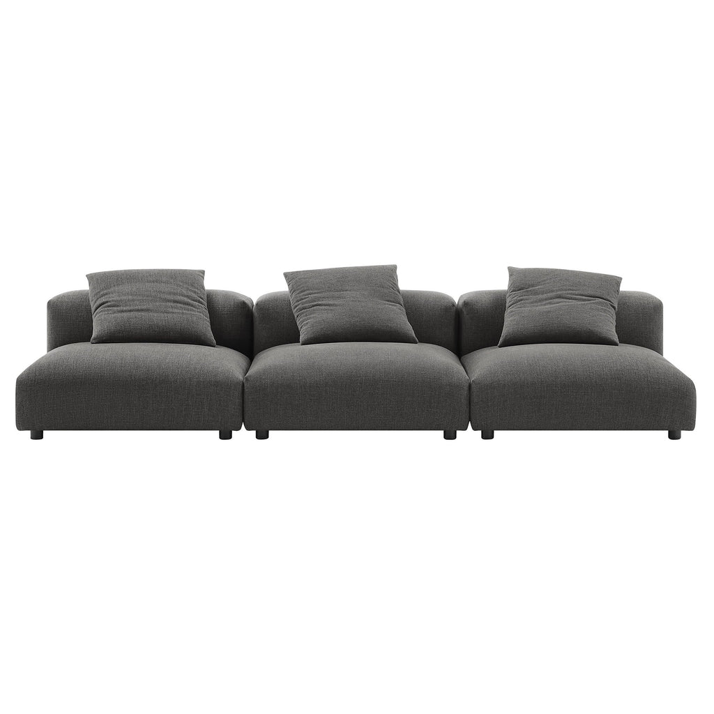 Solace 3-Piece Modular Upholstered Fabric Sofa by Modway