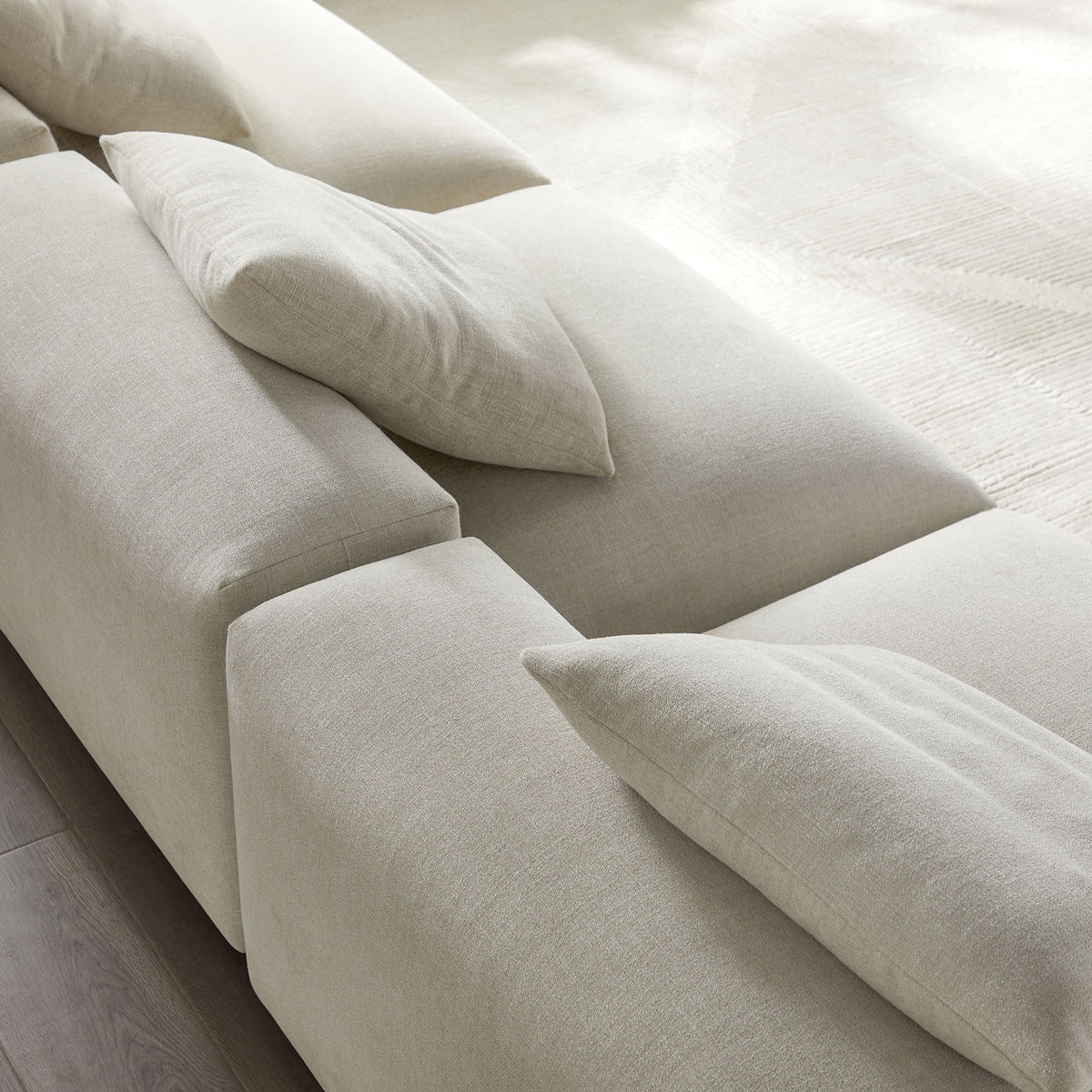 Solace 3-Piece Modular Upholstered Fabric Sofa by Modway
