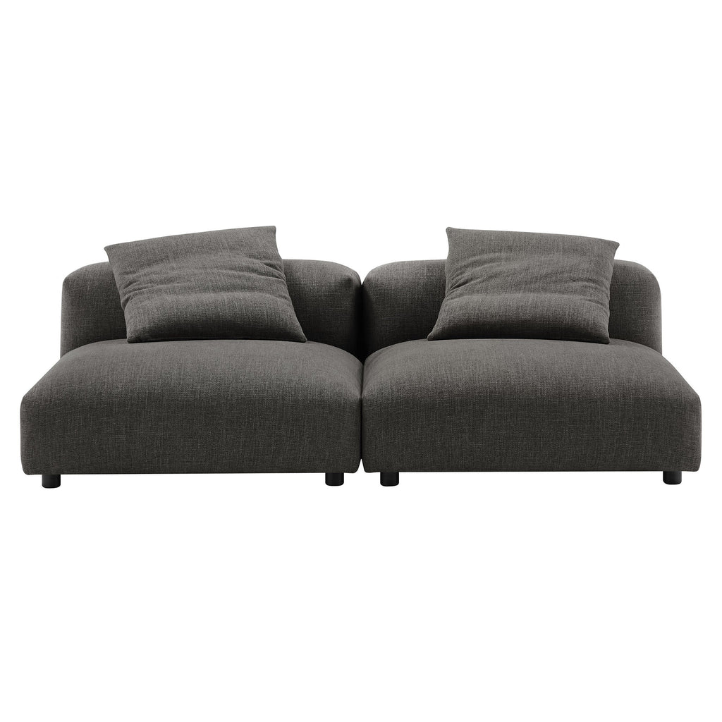 Solace 2-Piece Modular Upholstered Fabric Sofa by Modway