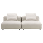 Solace 2-Piece Modular Upholstered Fabric Sofa by Modway
