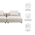 Solace 2-Piece Modular Upholstered Fabric Sofa by Modway