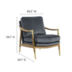 Langford Performance Velvet Accent Armchair by Modway