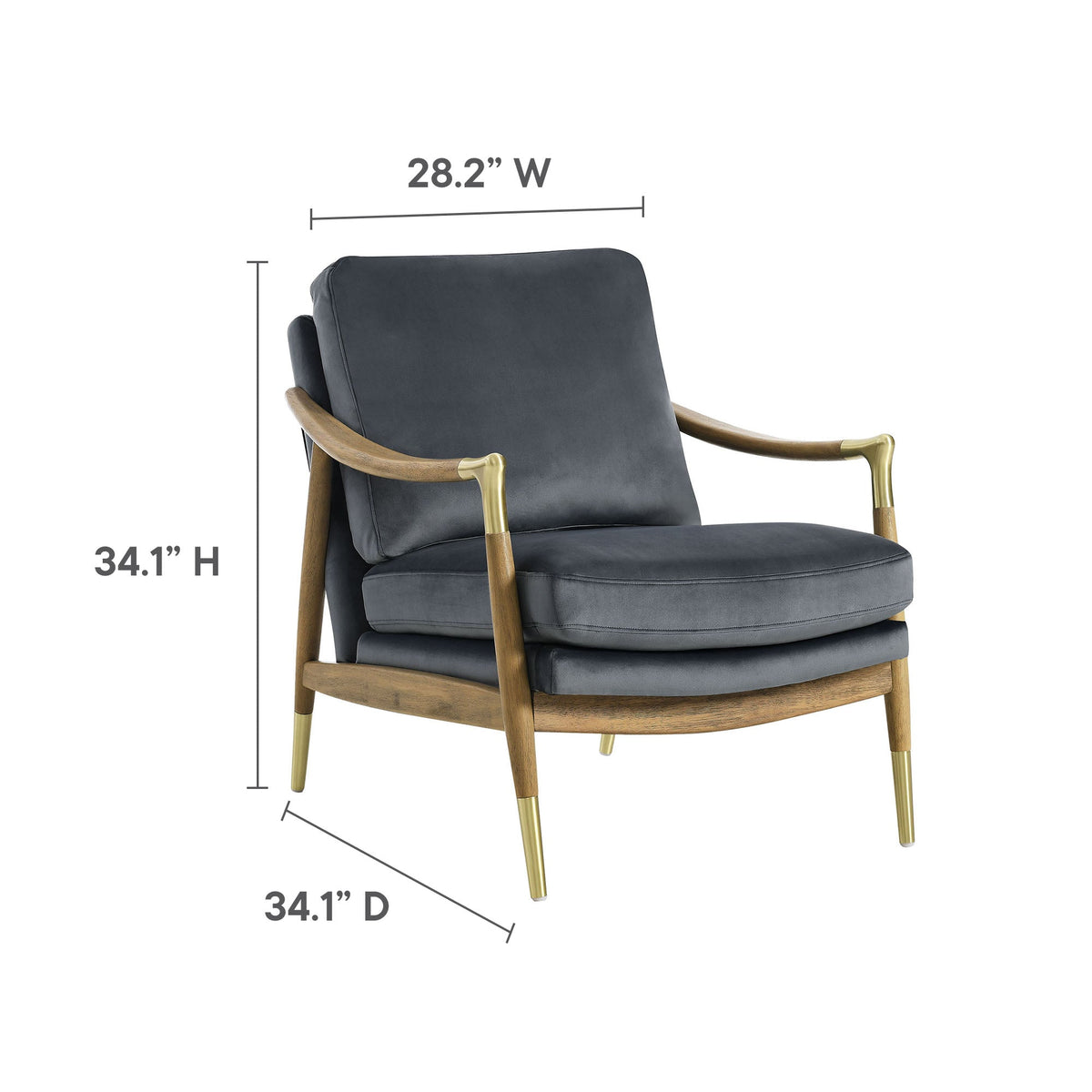 Langford Performance Velvet Accent Armchair by Modway