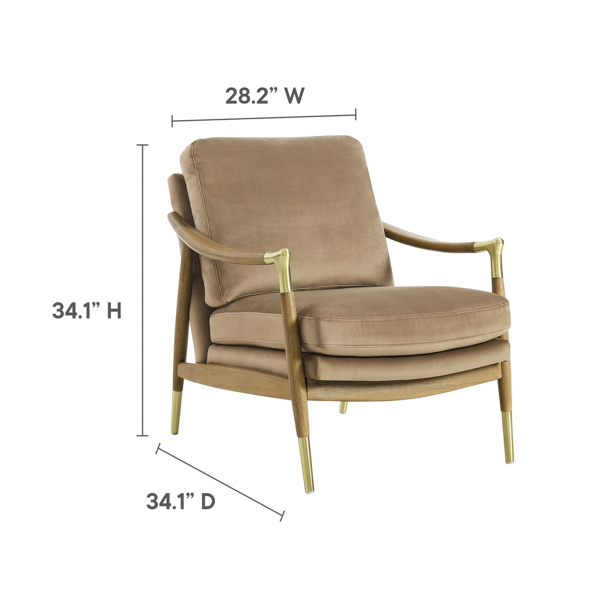 Langford Performance Velvet Accent Armchair by Modway