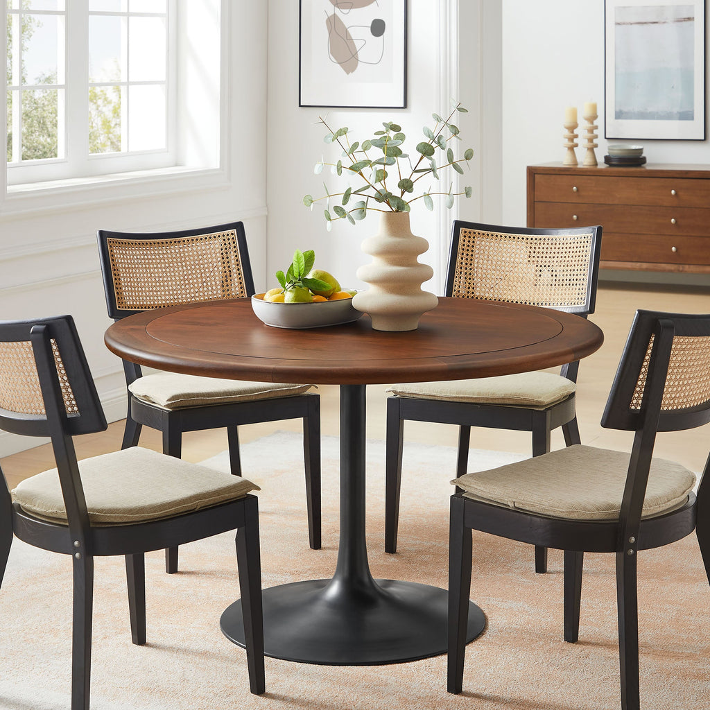 Lippa Round Pedestal Solid Wood Dining Table by Modway